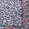 Leopard Print Chenille Rug with Floral Border